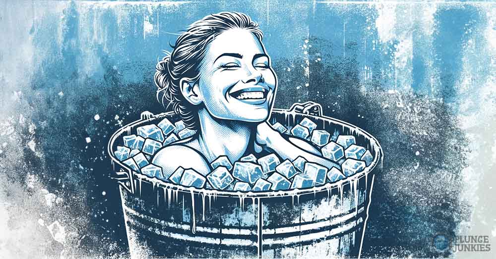 Sick Women in Cold Plunge Happy