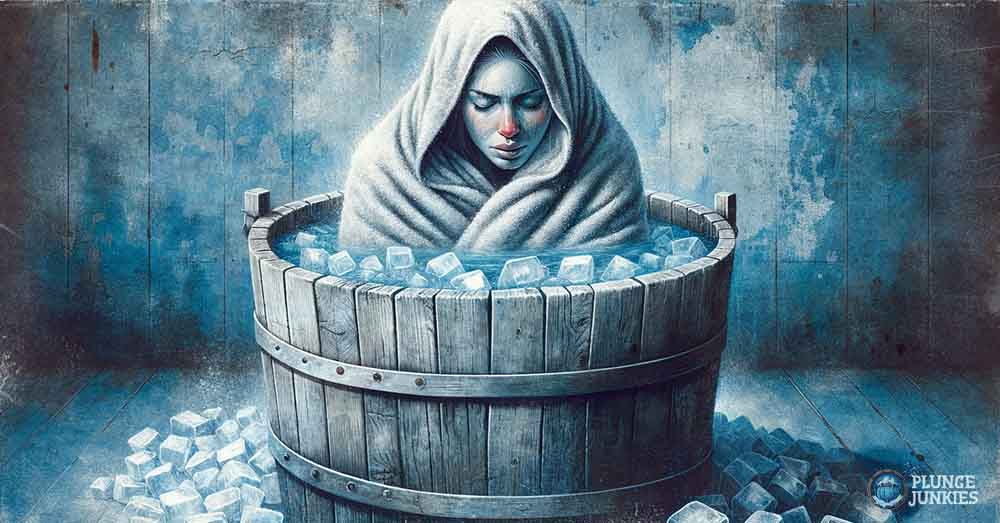 Women sick in cold plunge tub