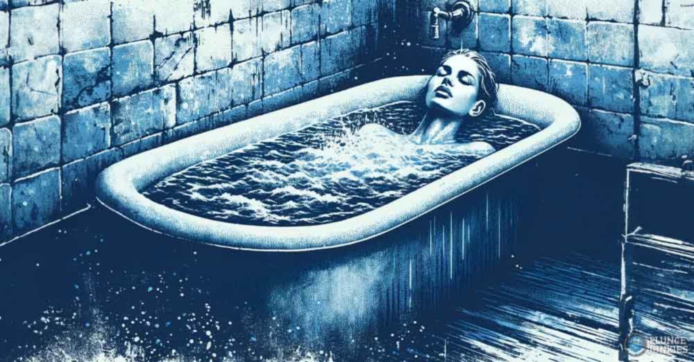 person getting in ice bath tub to wake up