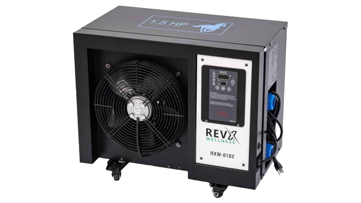 RevX Wellness 1.5 HP Water Chiller displayed on white background