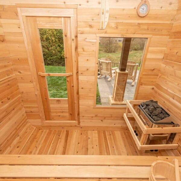 Dundalk CT Luna Outdoor Wood Cedar 3 Person Sauna