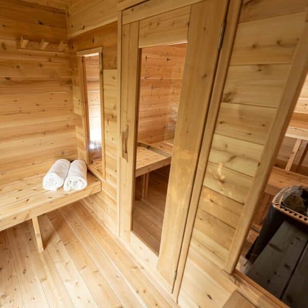 Dundalk Canadian Timber Georgian Cabin Sauna with Changeroom 6 Person Sauna