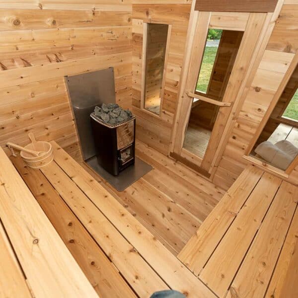 Dundalk Cedar Georgian 6 Person Sauna with Changeroom