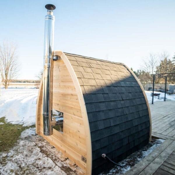 dundalk leisurecraft minipod outdoor sauna chimney