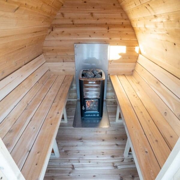 dundalk minipod outdoor sauna ctc77mw interior