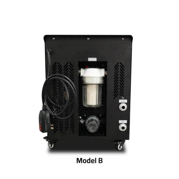 black kalm water chiller model b rear view