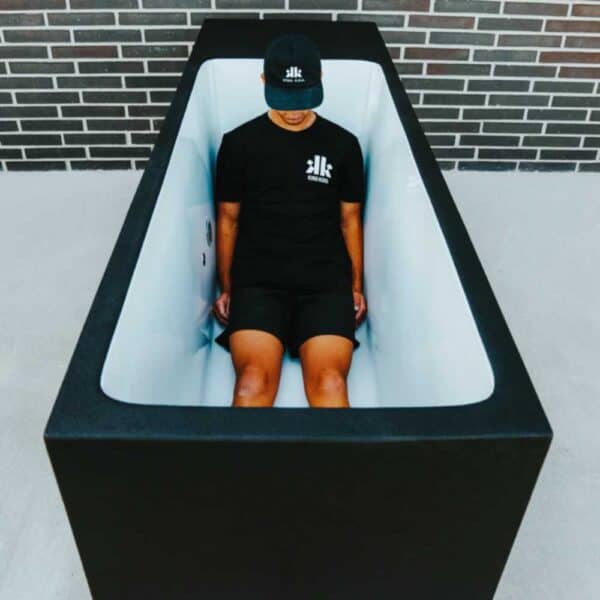 man inside empty king kool premium plunge tub