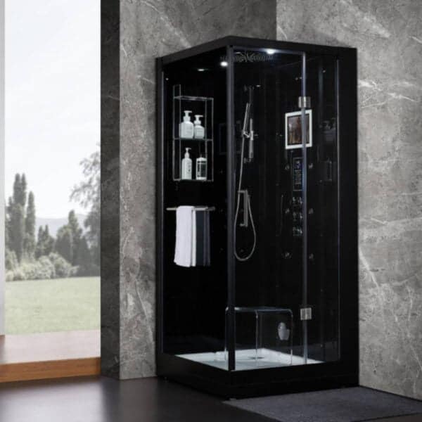 Maya Bath Arezzo Steam Shower Black Right