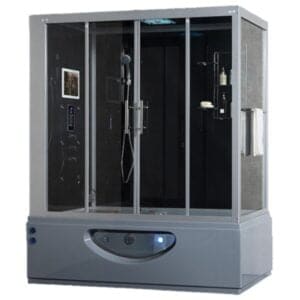 Maya Bath Grey Platinum Catania Steam Shower Left