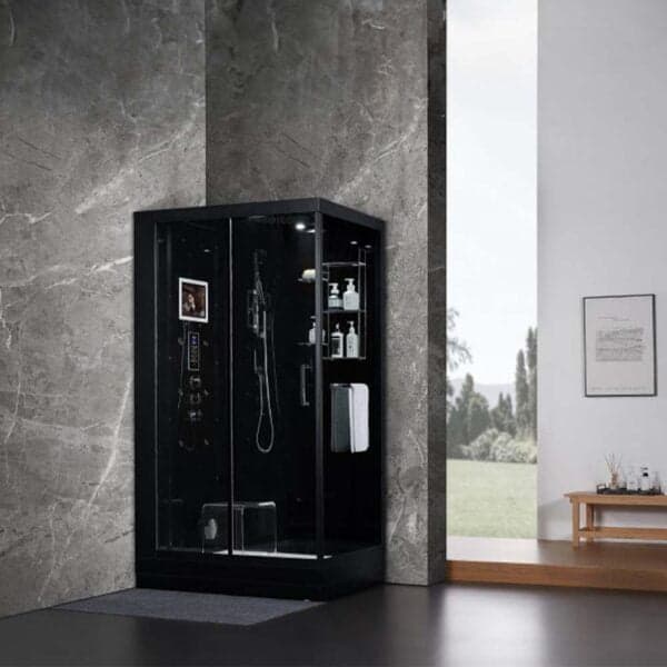 Maya Bath Lucca Steam Shower - Black Left