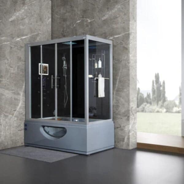 Maya Bath Platinum Catania Steam Shower Grey Left