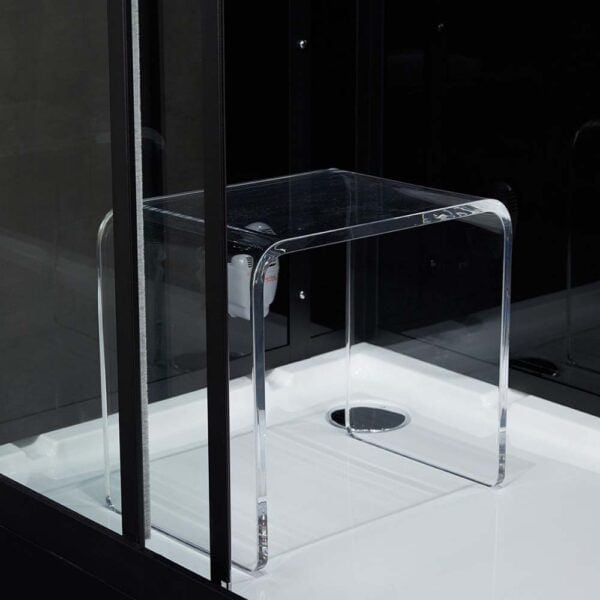 Maya Bath Platinum Lucca Steam Shower - Clear Stool