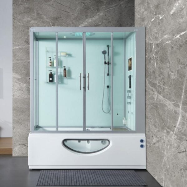 Maya Bath White Platinum Catania Steam Shower