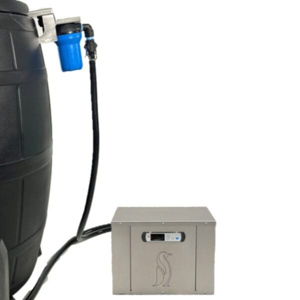 penguin cold therapy chiller with attachments for barrel cold plunge