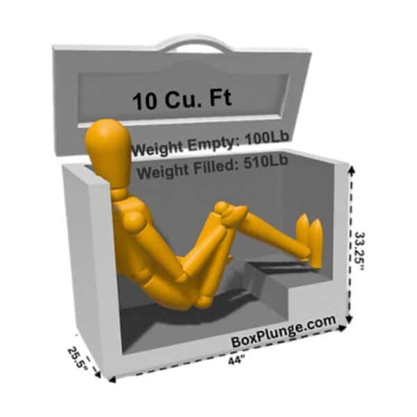 Dimensions diagram of BoxPlunge Box 10