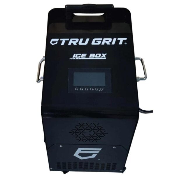 Portable Tru grit water chiller front panel view on white background