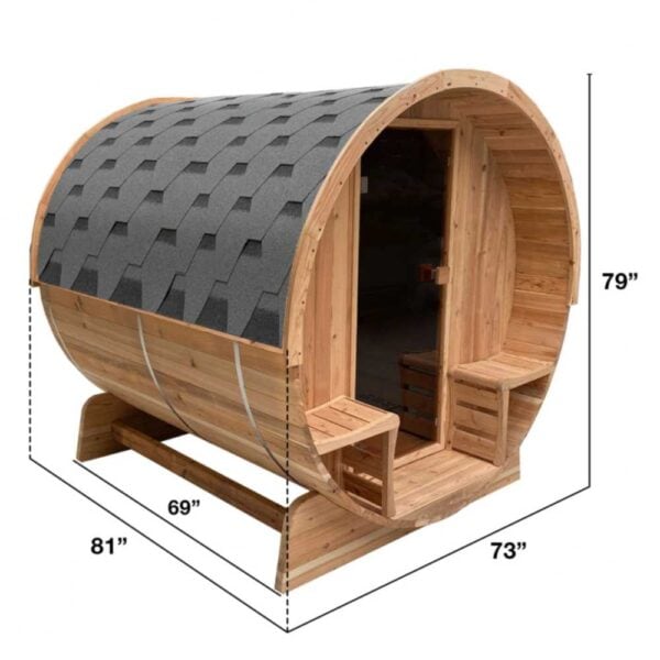 Aleko Rustic Cedar 4 Person Barrel Sauna Dimensions