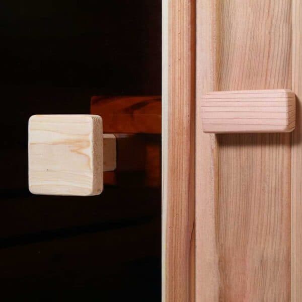 Aleko Rustic Cedar 4 Person Barrel Sauna Door Handle