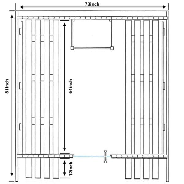 Aleko Rustic Cedar 4 Person Barrel Sauna Interior Diagram