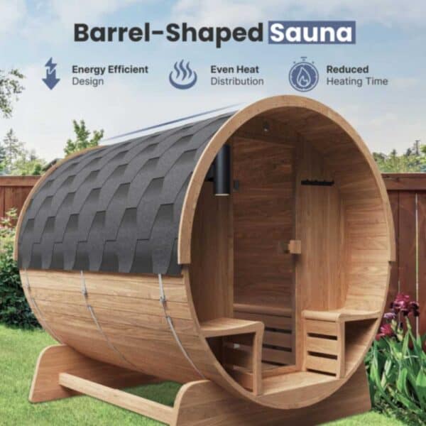 Aleko Rustic Cedar 6 Person Barrel Sauna Benefits