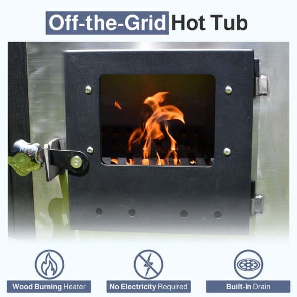 Aleko Off Grid Wood Burning Hot Tub