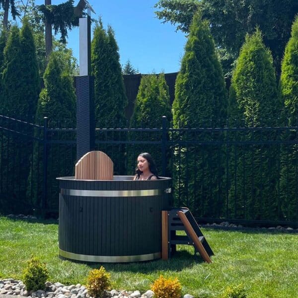 Aleko Wood Fire Hot Tub and Cold Plunge Tub