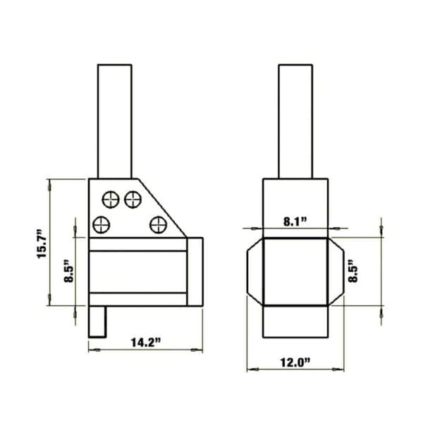 Aleko Stainless Steel Wood-Fired Hot Tub Firebox Dimensions Diagram