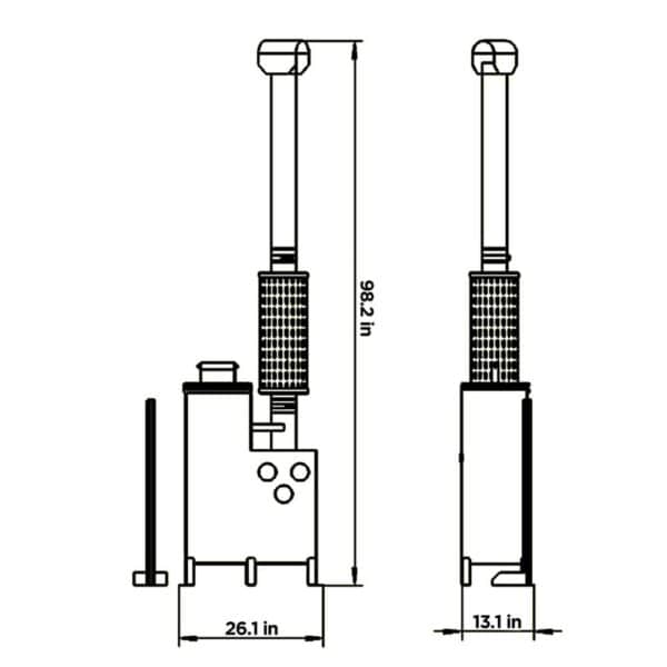 Aleko Wood-Fired Hot Tub and Ice Bath Internal Stove Dimensions