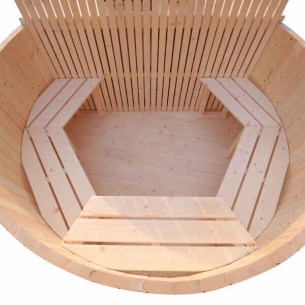 Aleko Wood-Fired Pine Hot Tub and Ice Bath Interior