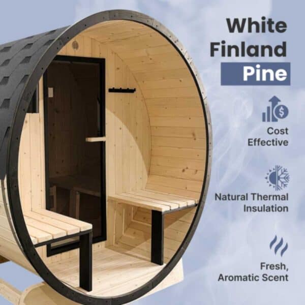 White Pine Wood Barrel Sauna Benefits