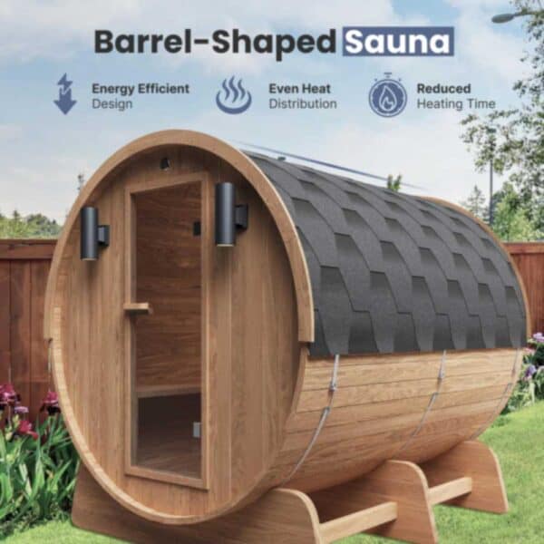 Aleko 8 Person Sauna Barrel Shape Benefits