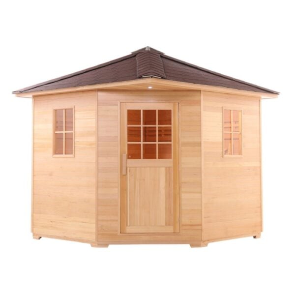 Aleko Canadian Hemlock Outdoor Sauna 8 Person