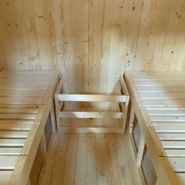 Aleko Outdoor Rustic Cedar Square Sauna benches