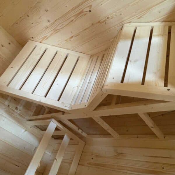 Aleko Outdoor Rustic Cedar Square Sauna seat