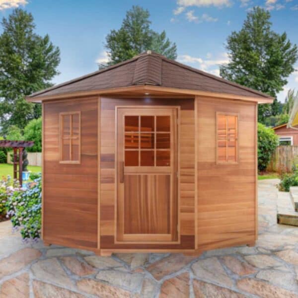 Aleko Red Cedar 8 Person Outdoor Sauna