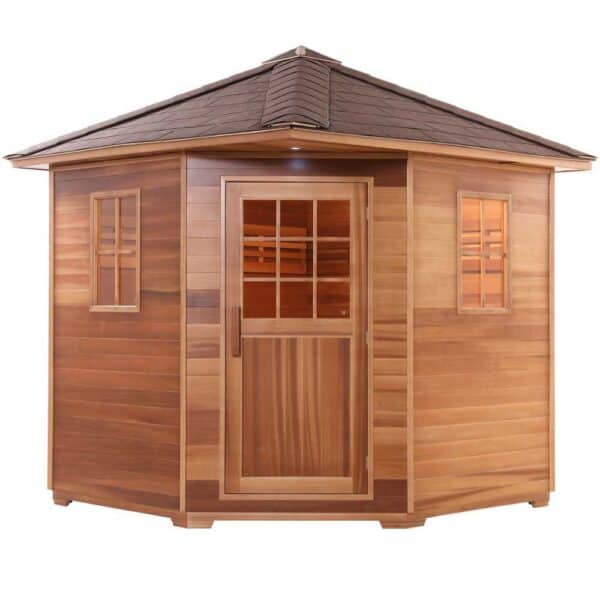 Aleko Red Cedar Outdoor Sauna 8 Person