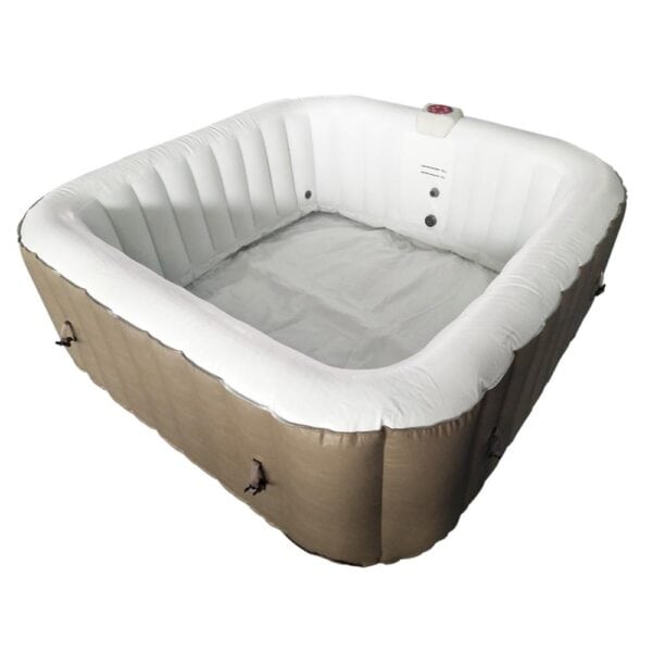 Aleko Square 6 Person Inflatable Jetted Hot Tub Interior - 265 Gallon