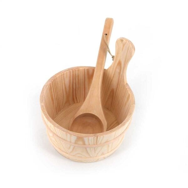 Aleko Wooden Bucket With Ladle