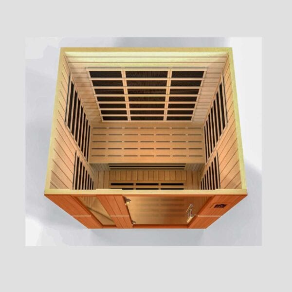 top angle view of the Dynamic Lugano 3 person Infared Sauna