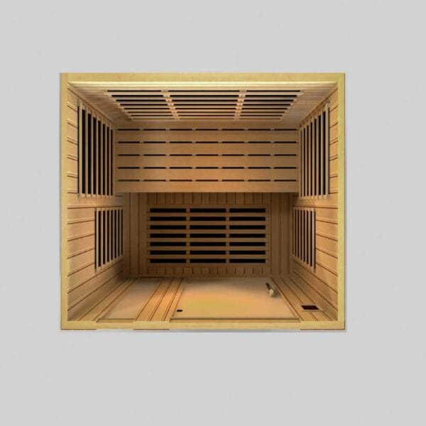 top view of the dynamic lugano 3 person Infared Sauna