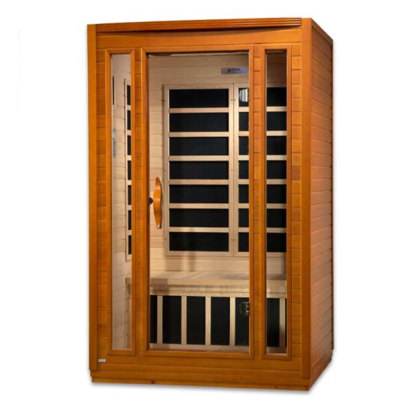 front view of the Dynamic San Marino 2 person low EMF FAR Infared Sauna