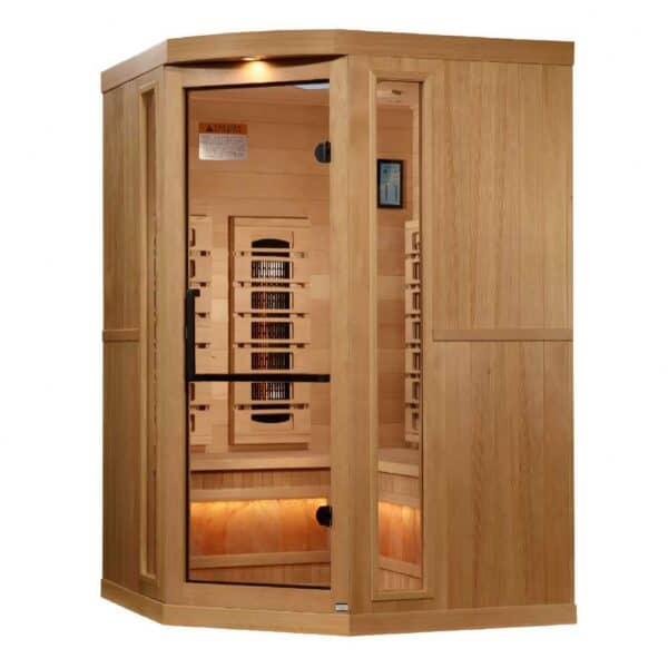 Golden Designs Full Spectrum GDI-8035-03 Corner Sauna angled left view