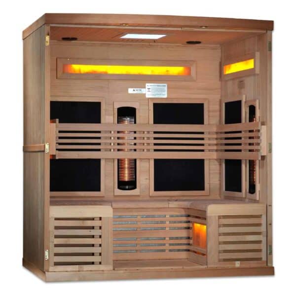 Golden Designs GDI-8260-01 Infared Sauna angled right Interior View