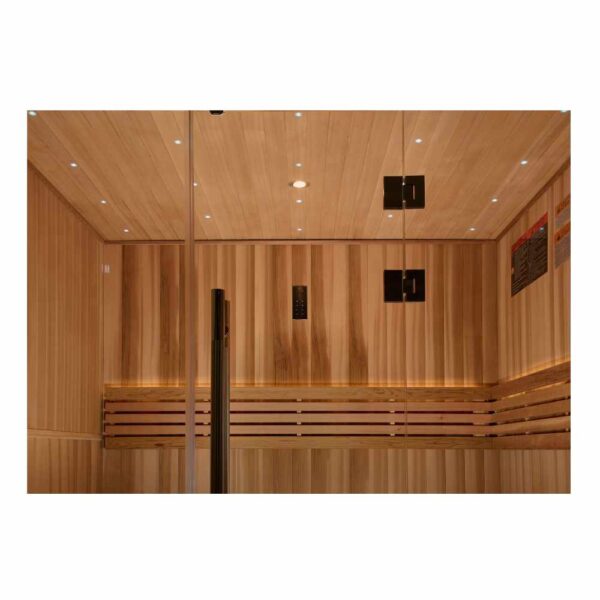 Golden Designs Copenhagen 3-Person Traditional Sauna Interior Lighting Close Up