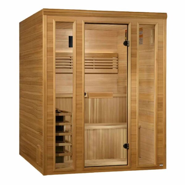 Angled Left View of Golden Designs Engelberg 4-6-Person Traditional Sauna