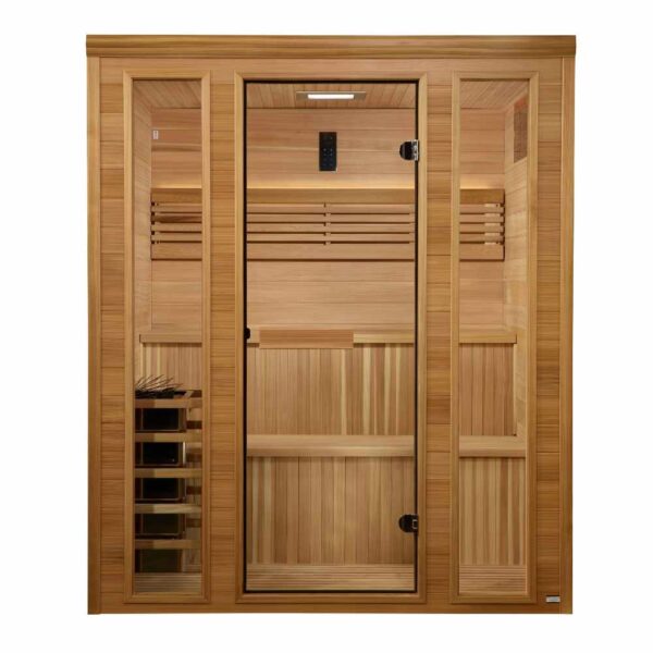 Front View of Golden Designs Engelberg 4-6-Person Traditional Sauna