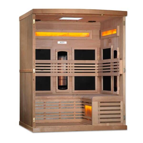 Golden Designs GDI-8230-01 Infared Sauna angled right Interior View