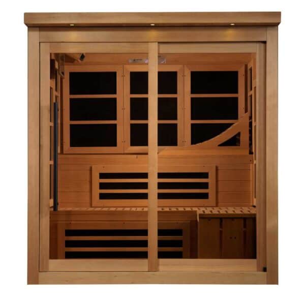 Golden Designs Monaco LE 6-person PureTech™ Near Zero EMF FAR Infrared Sauna Front on View