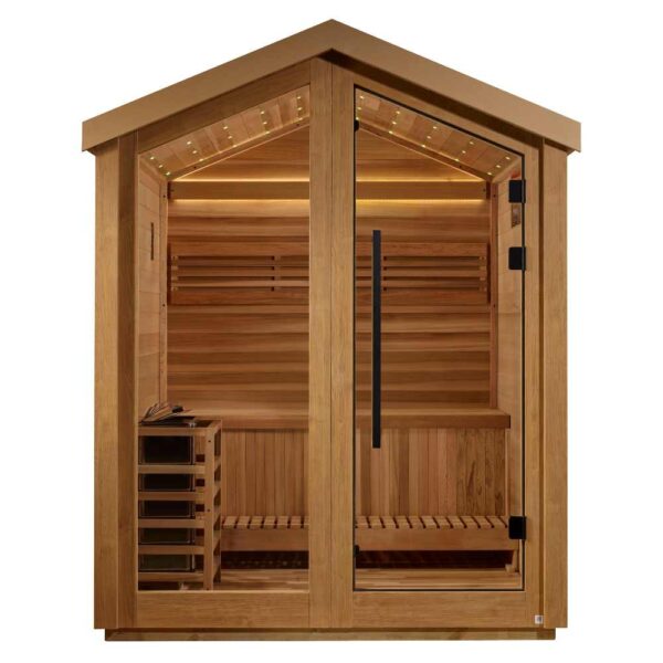 Front View of Golden Designs Savonlinna 3 Person Traditional Sauna