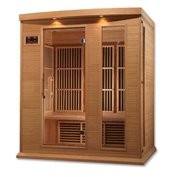 maxxus 3 person sauna on white background - left